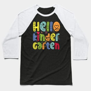 Hello kindergarten Team Back To School Teacher Kid Baseball T-Shirt